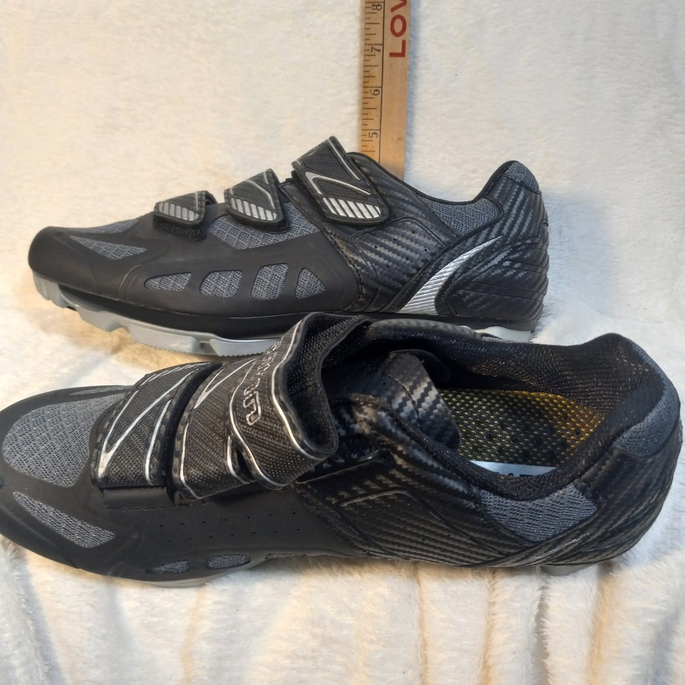 Gavin Cycling Shoes Black Grey Triple Strap Road Mountain Bike Men Size 10.5 44